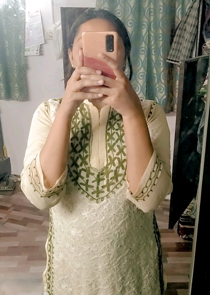 Chickenkari Sequence kurta