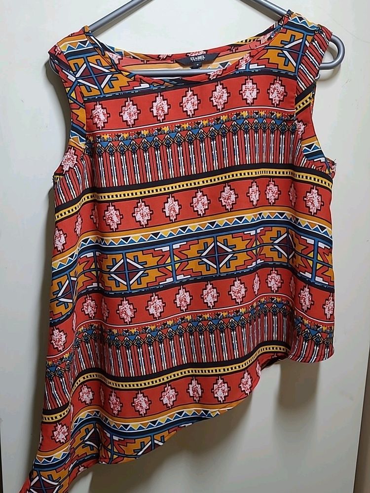 Tribal Print Sleeveless Top