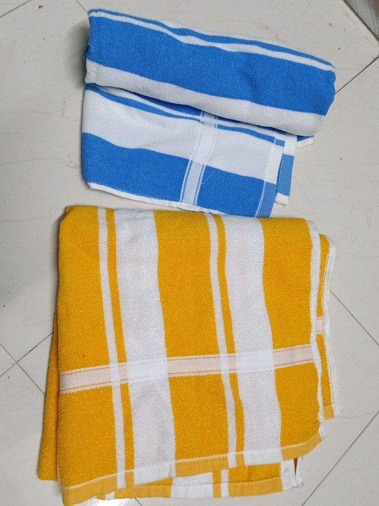 Yellow and Blue Towel