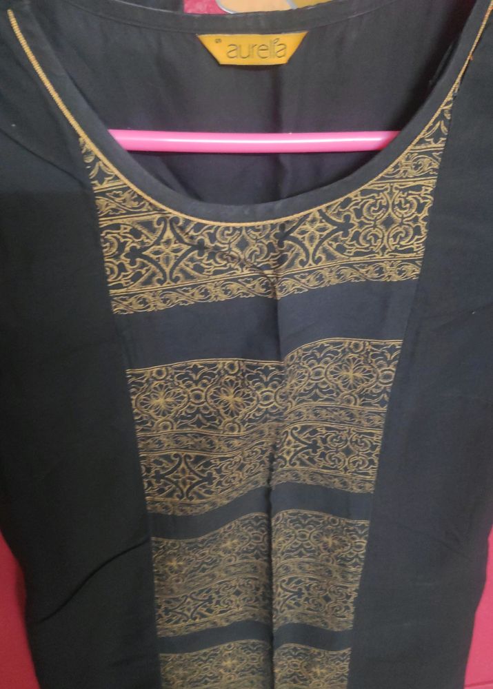 Black Printes Kurta