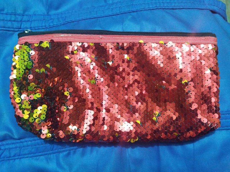 Sequins Pouch Double Shaded