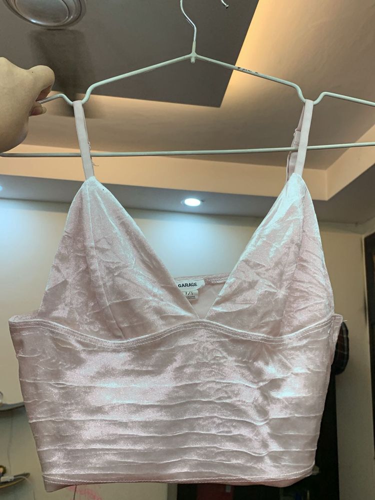 Baby Pink Velvet Bralette