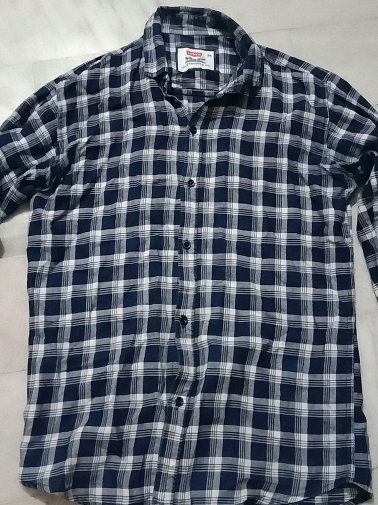 Navy Blue Check Levis Shirt