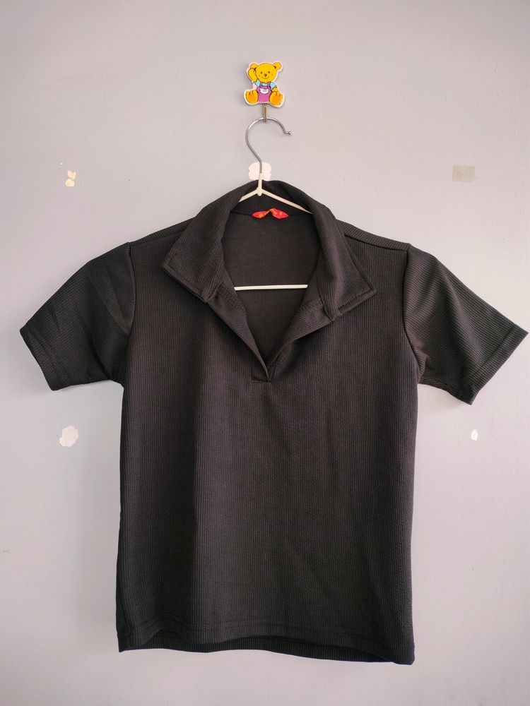 Black Polo Top