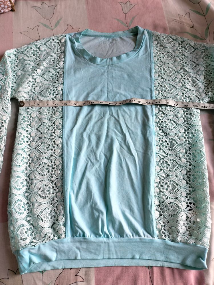 Net Sky Blue Top