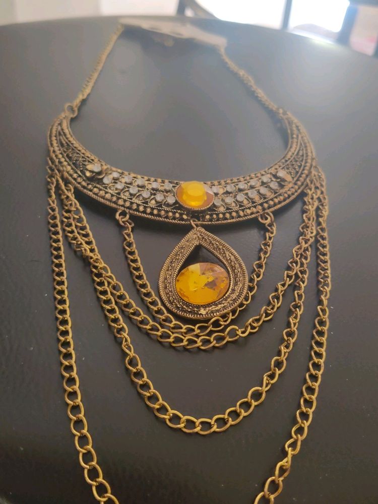 Long Golden Necklace