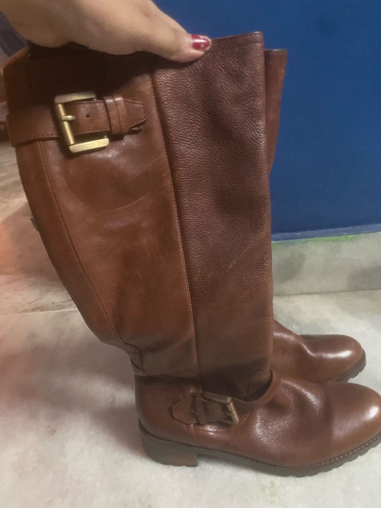 Camila Brown Biker Boots For Women 👢