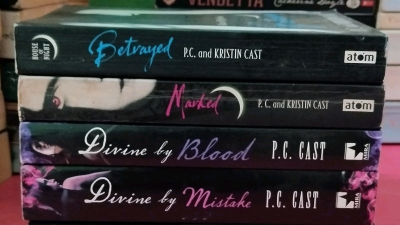 Combo Of Four P.C. Cast Books Divine By Blood+3