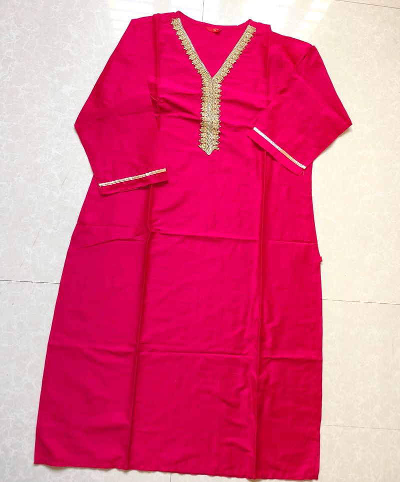 Pink Kurta Set XXL No Dupatta