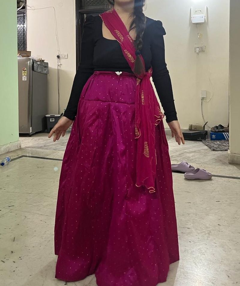 Pink Lehenga Skirt