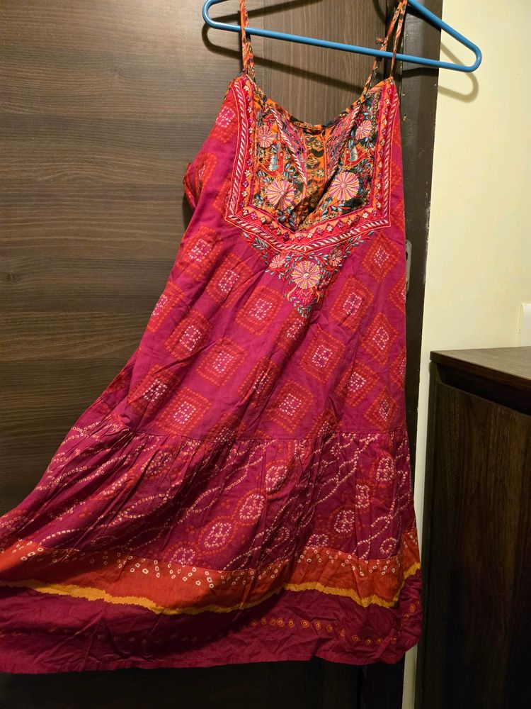 Ritu Kumar Rani Pink Bandhani Kurta