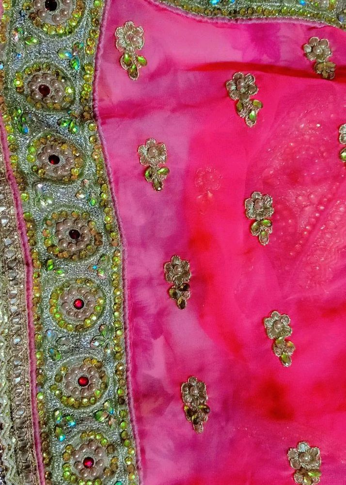 Heavy Work Saree For Unstitched Blouse