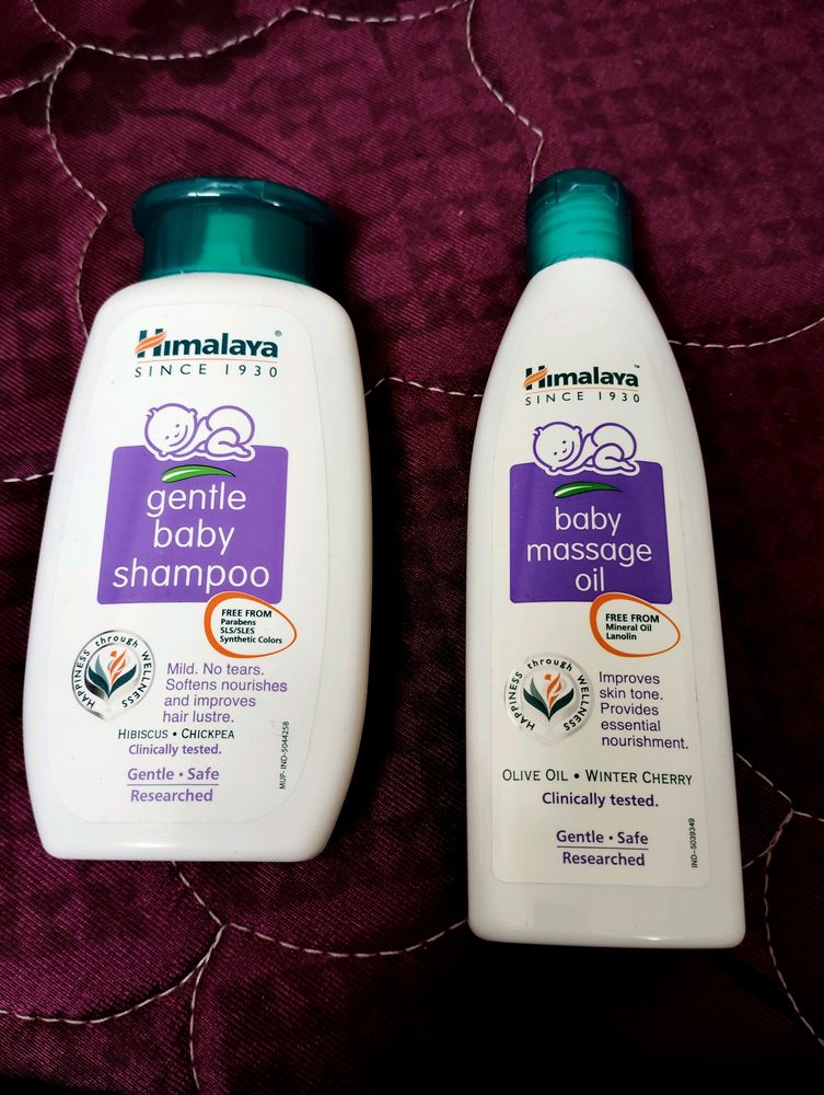 📌Combo- Himalaya Baby Massage Oil And Shampoo