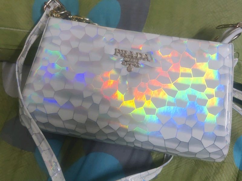 Holographic Prada Clone Sling! 👝