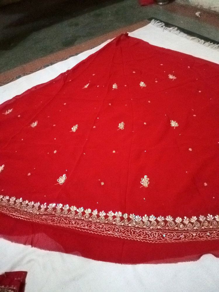 Unstich Lahenga Choli And Dupatta Fabric 👌