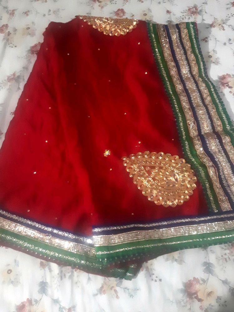 Maroon Saree