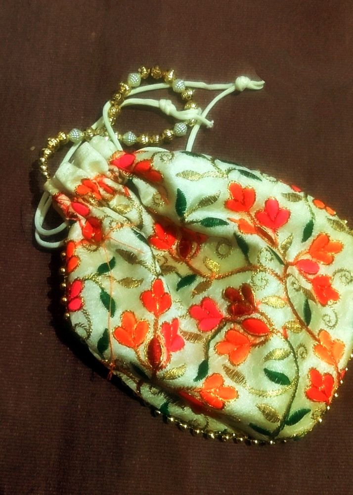 Handmade Bag With Pearls