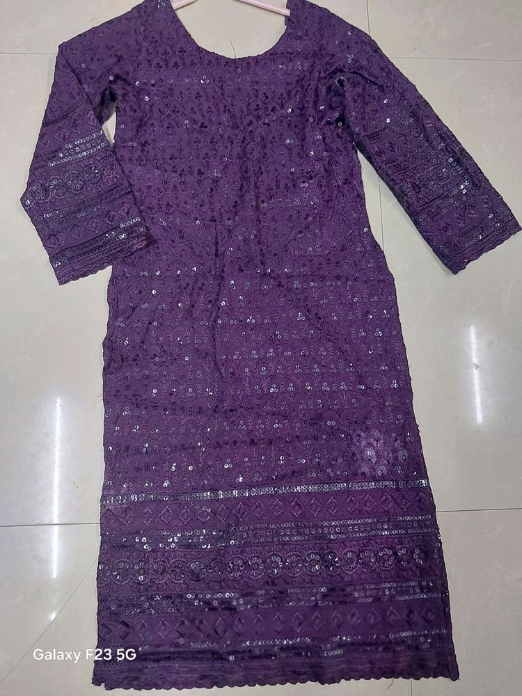 Ful Sequenc Kurti Wid Legi