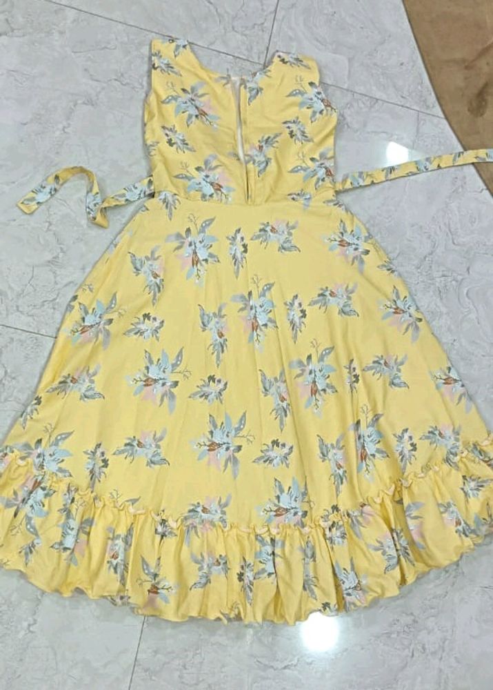 Yellow Summer Frock For Kids