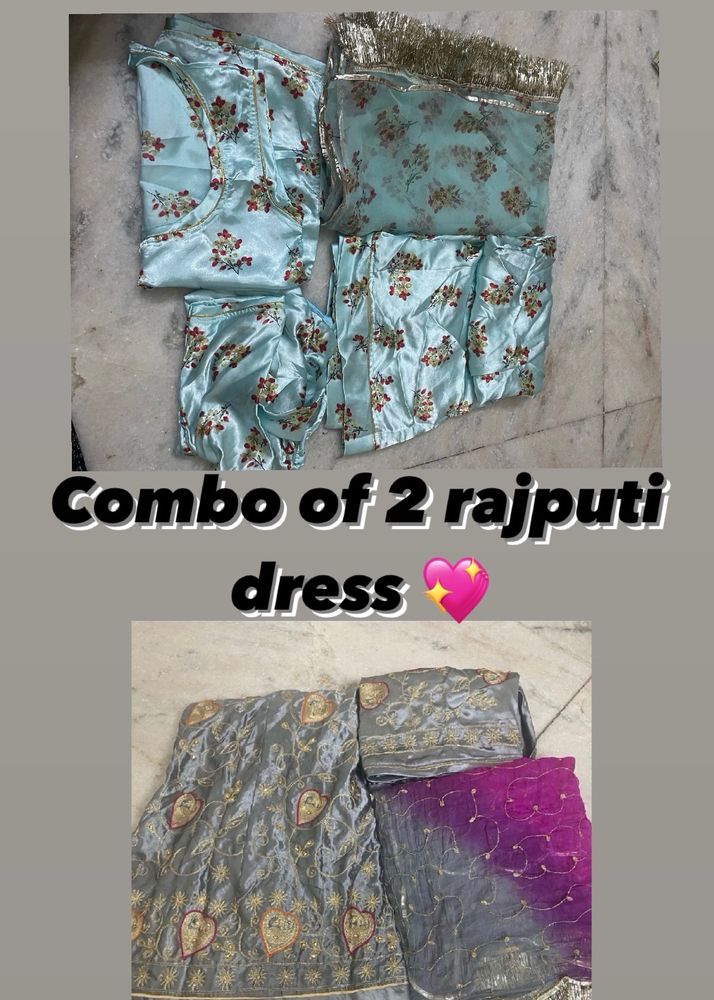 Satin Rajputi Combo Of 2 Dress