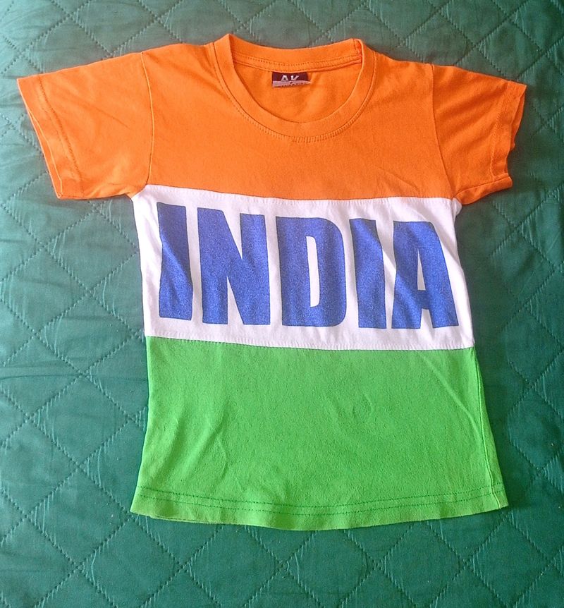 Set Of 2 Tri Colour Tshirt For Kids