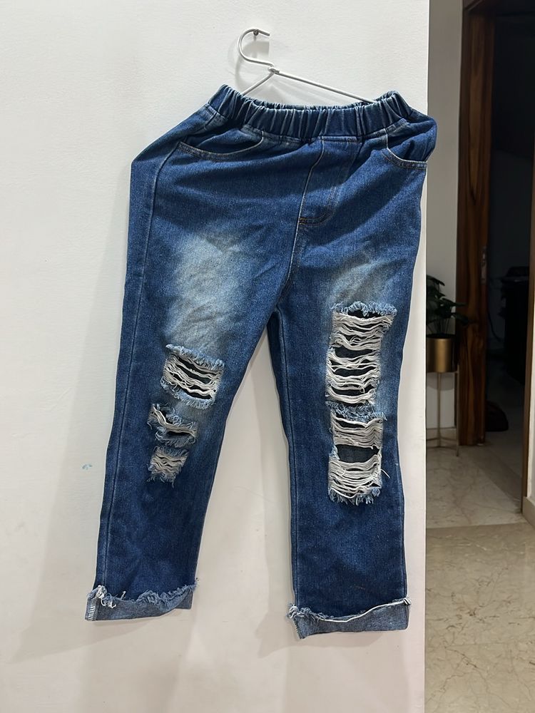 Kookie Kids Branded Riled Jeans For Kid