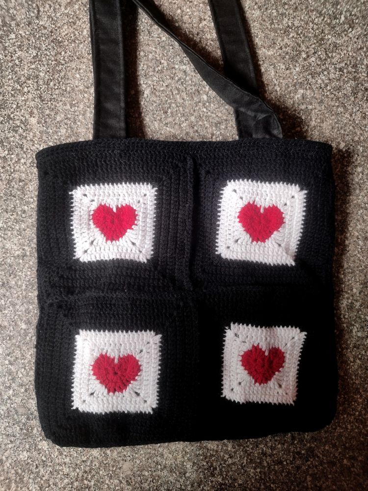 Crochet Heart Bag