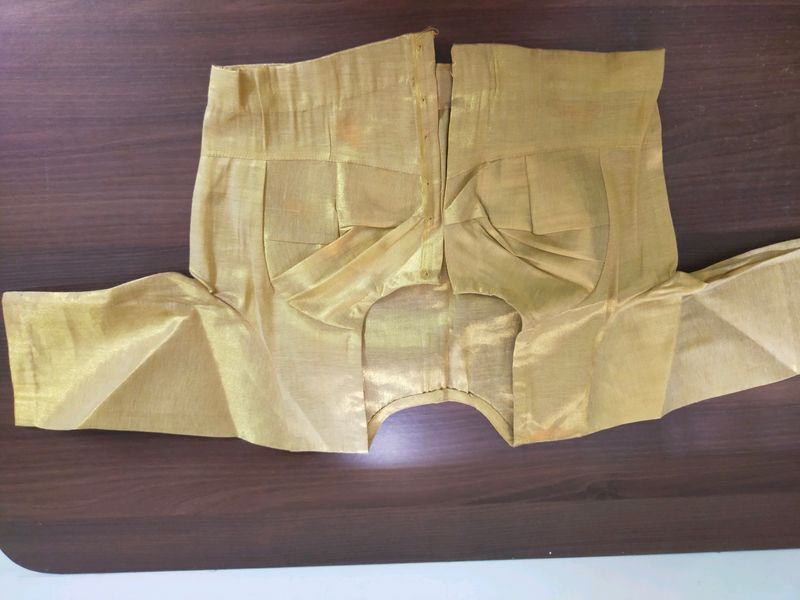 Golden Blouse For Saree