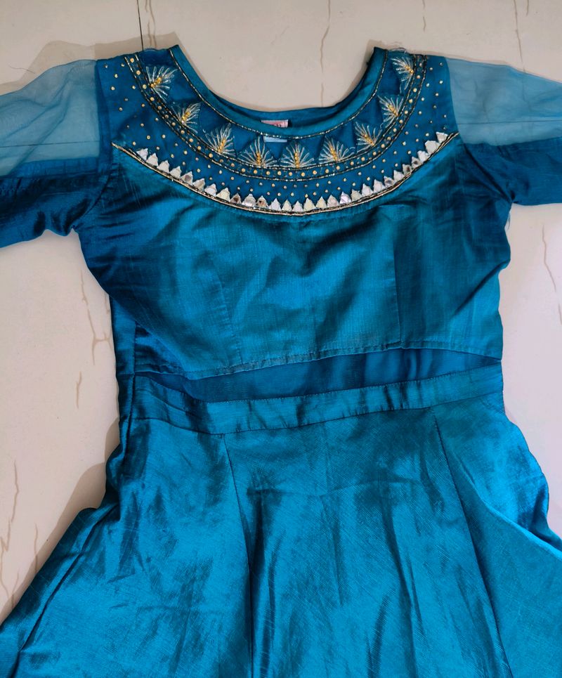 Sky Blue Partywear Dress