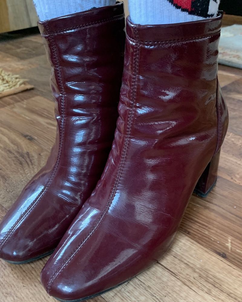 Maroon Heel Boots.