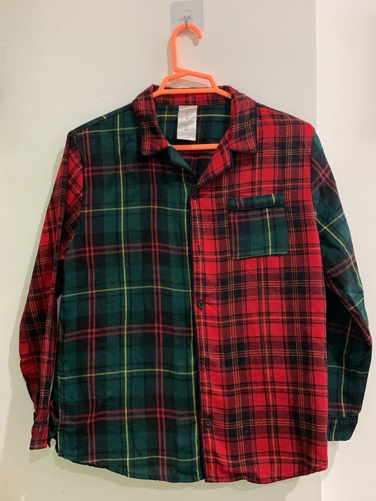 Green and Red checked shirt