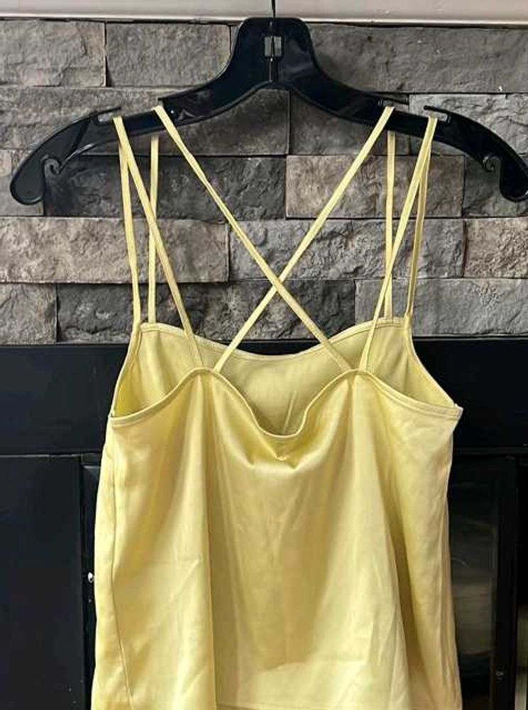 H&M silk cami with back cross straps