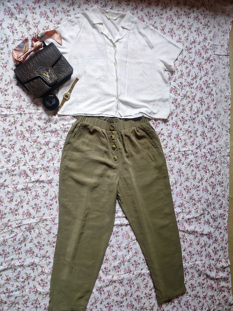 Zara Olive Trouser