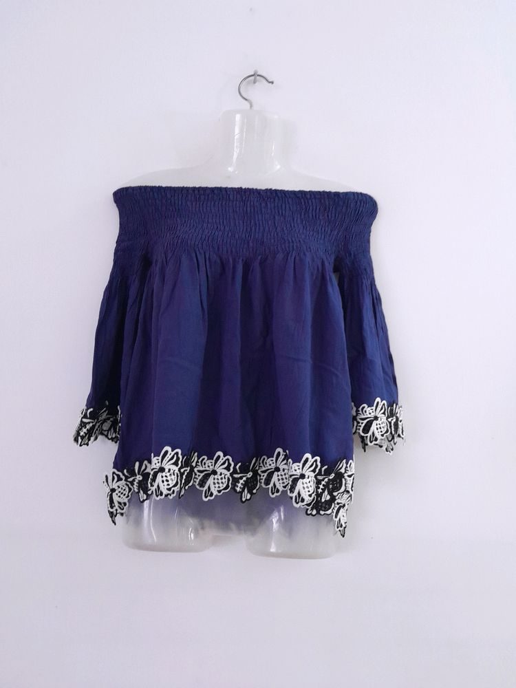 Navy Blue Casual Top (Women's)