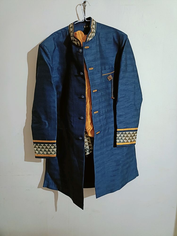 Men Blue Ethnic Kurta Set