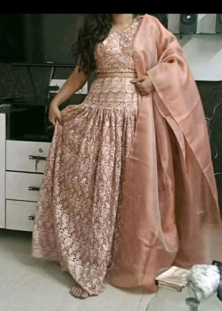 Peach Lehnga Choli