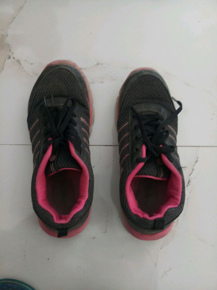 Black And Pink Action Shoes