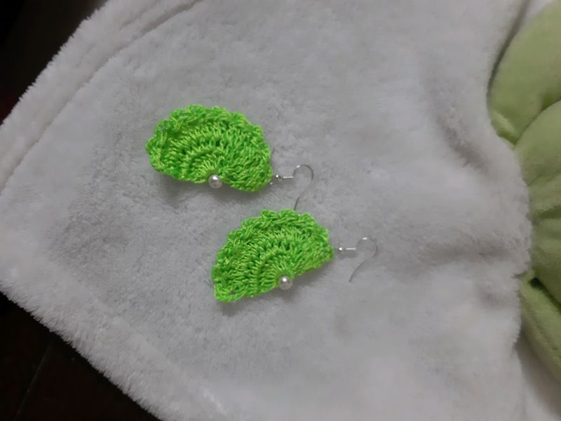 Crochet Half moon Earrings