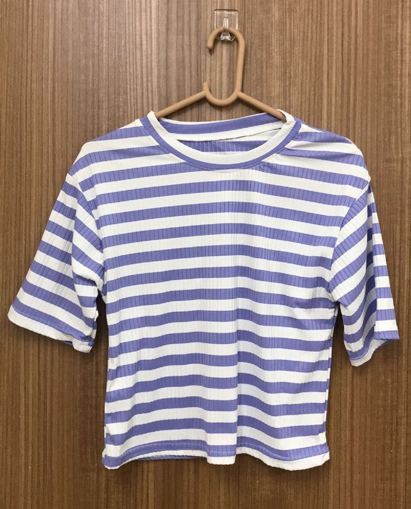 Purple & White Stripes Soft T-shirt