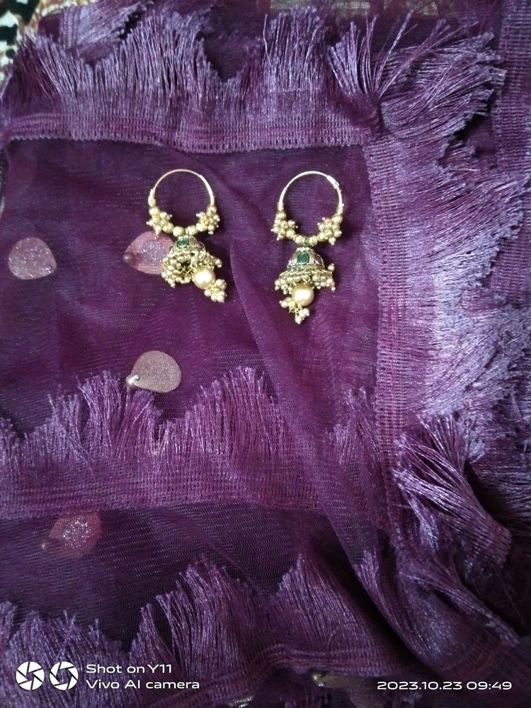 Net Duppatta And Jhumka Combo Pack