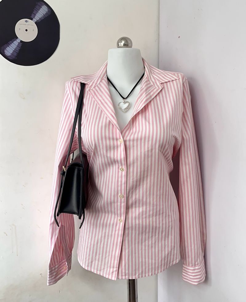 Pink Summer Striped Shirt