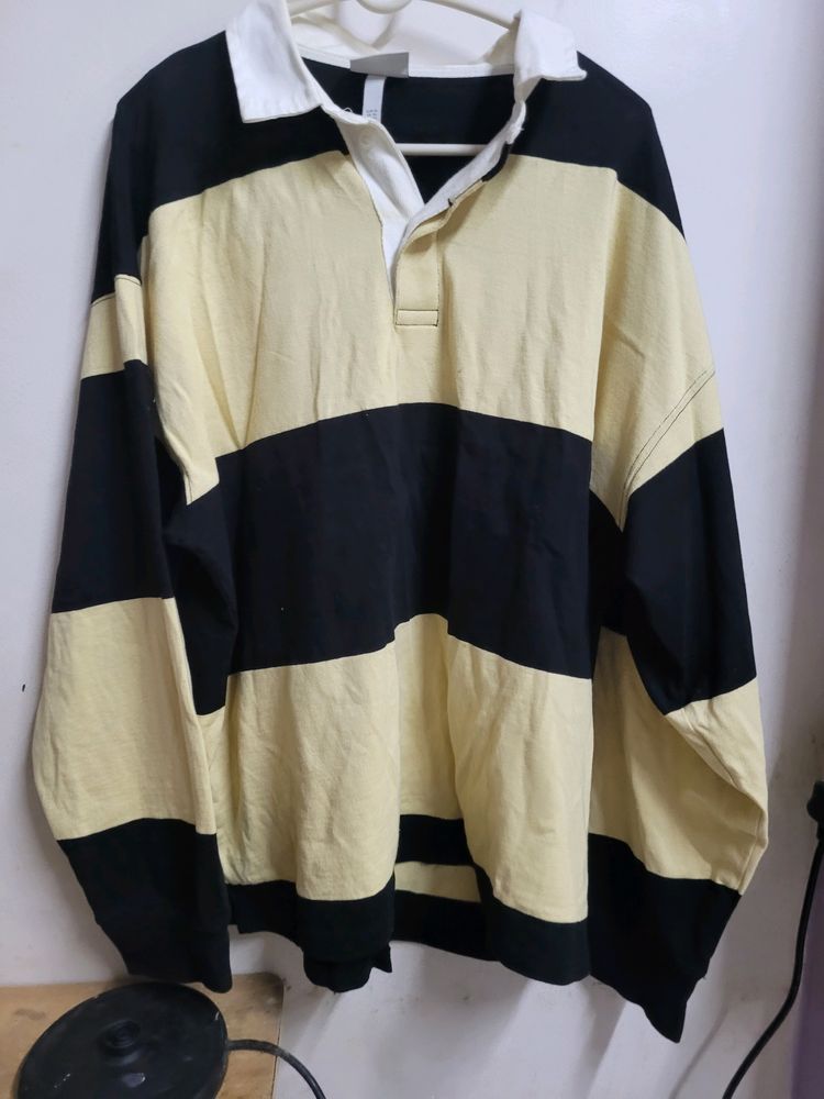 oversized h&m xl polo top