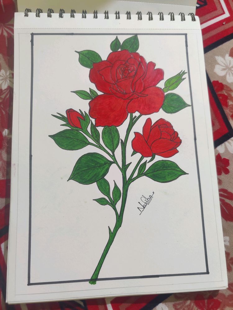 Rose Painting ( Handmade )