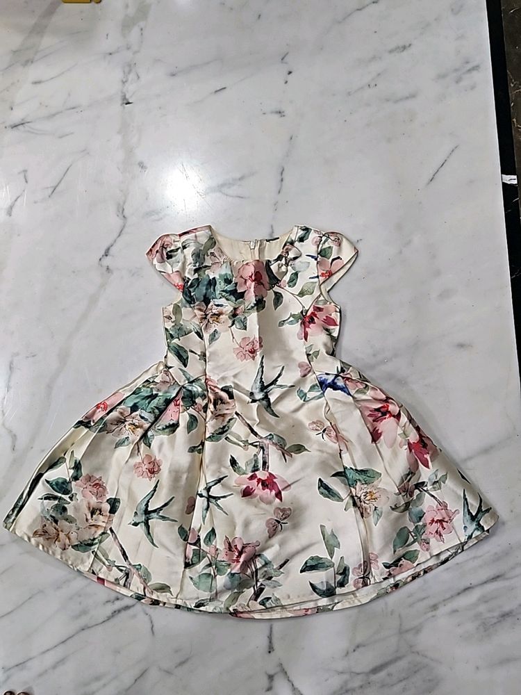 Floral White Dress