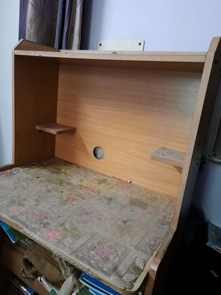 Wooden Computer Table / TV Trolley