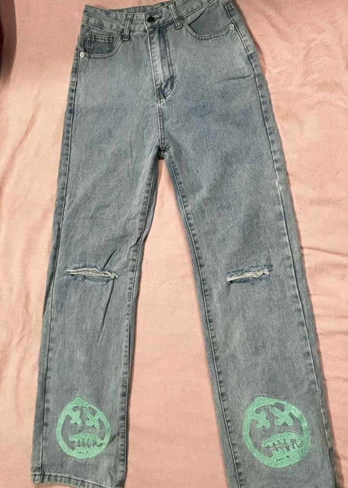 Urbanic Jean Neon Smiley