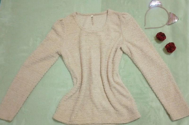 Cozy Winter Textured Sweater Polyester