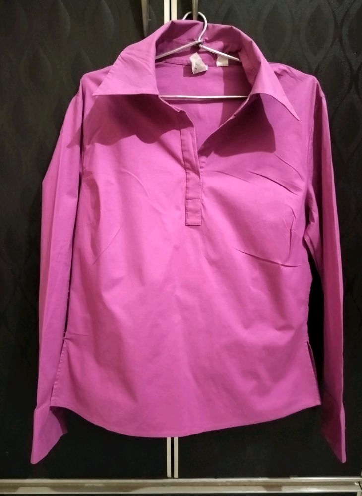 Magenta Shirt Top