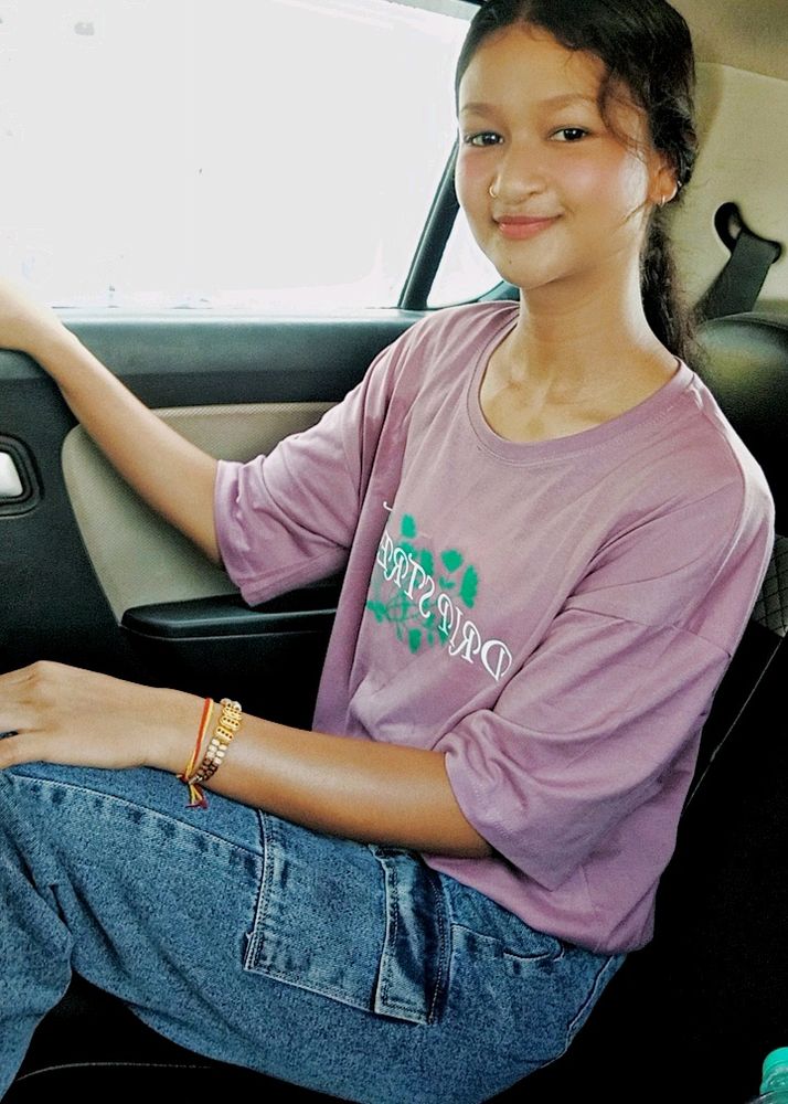 Lavender Oversized T Shirt