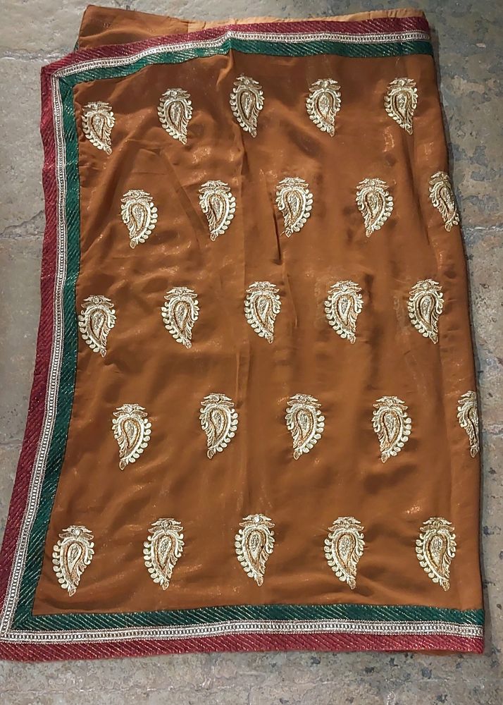 Heavy Ethnic Embroidered Saree